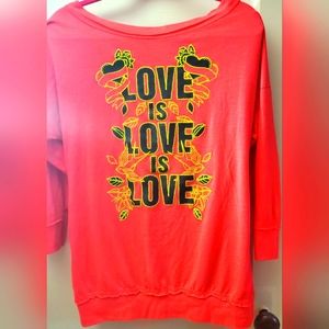 Bright Pink/Orange 3/4 Zumba lightweight top